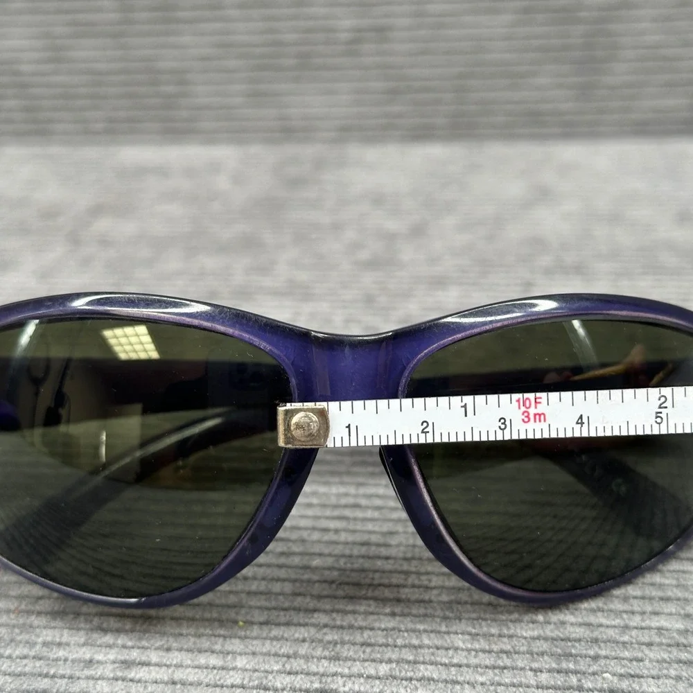 Smith Sliver Y2K Sunglasses Purple Wrap Glass Lens Made in Italy Sporty Eyewear